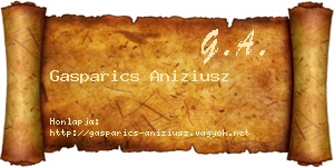 Gasparics Aniziusz névjegykártya